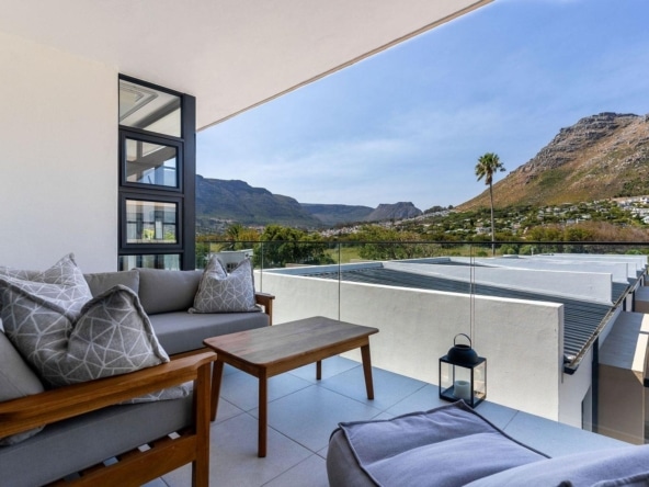 stylish 2 bedroom apartment in hout bay balcony view